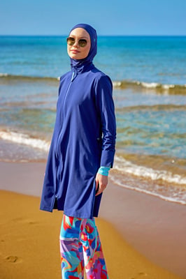 Marina Full Coverage Modest Badeanzug Bunt