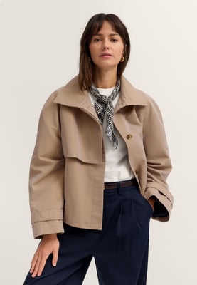 Bugatti Damen Jacke kurzer Trenchcoat Style