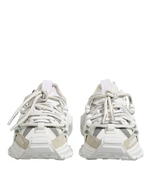Dolce & Gabbana Weiße Graue Low Top Space Sneaker Schuhe