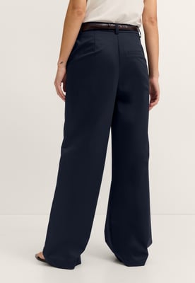 Bugatti Damen Chinohose mit weitem Bein aus Stretch-Baumwolle