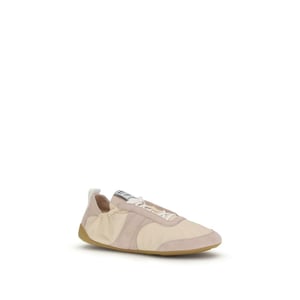 Chloé Beigefarbene Nylon-Sneaker