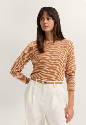 Bugatti Damen T-Shirt aus Modal mit Rundhals
