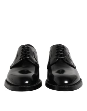 Dolce & Gabbana Schwarze Kalbsleder Schnürschuhe Derby