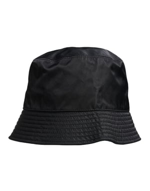 Dolce & Gabbana Schwarzer Baumwoll-Breitenrand Bucket Hat