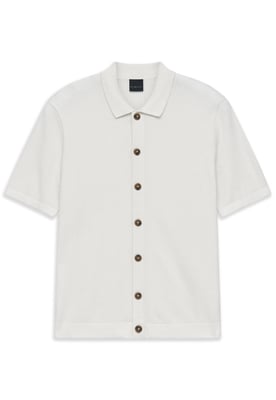 Bugatti Herren Strickpolo Regular Fit aus Baumwoll-Mix
