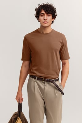 Bugatti Herren T-Shirt aus Baumwolle Modern Fit Rundhals