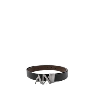 Armani Exchange Schwarzer Leder Regular Gürtel