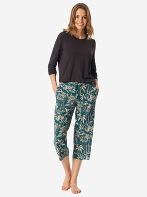 Schiesser Damen Pyjamahose Mix RelaxSchlafhose, Nacht Hose, Loungehose
