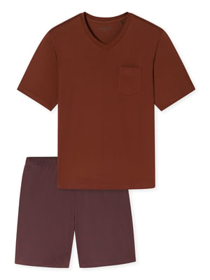 Schiesser Herren Pyjama Comfort EssentialsSchlafanzug, Pyjama Set, Nachtwäsche