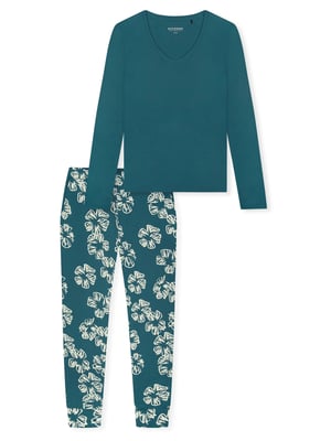 Schiesser Damen Pyjama ModernSchlafanzug, Pyjama Set, Nachtwäsche