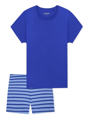 Schiesser Damen Pyjama Casual EssentialsSchlafanzug, Pyjama Set, Nachtwäsche