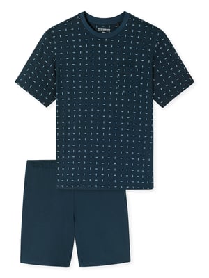 Schiesser Herren Pyjama Comfort EssentialsSchlafanzug, Pyjama Set, Nachtwäsche
