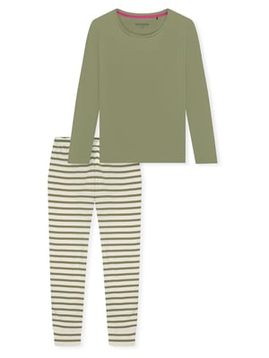 Schiesser Damen Pyjama Casual EssentialsSchlafanzug, Pyjama Set, Nachtwäsche