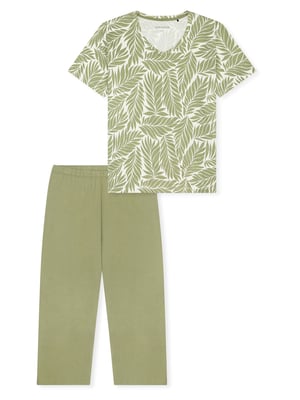 Schiesser Damen Pyjama Comfort EssentialsSchlafanzug, Pyjama Set, Nachtwäsche