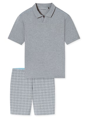 Schiesser Herren Pyjama Selected Premium JacquardSchlafanzug, Pyjama Set, Nachtwäsche