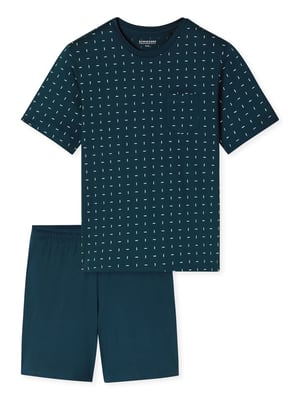 Schiesser Herren Pyjama Comfort EssentialsSchlafanzug, Pyjama Set, Nachtwäsche