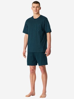 Schiesser Herren Pyjama Comfort EssentialsSchlafanzug, Pyjama Set, Nachtwäsche