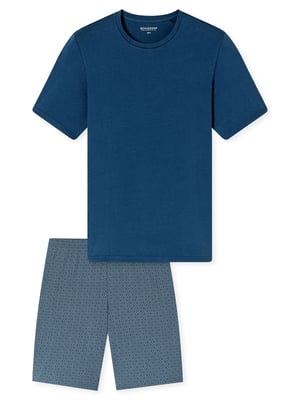 Schiesser Herren Pyjama Casual EssentialsSchlafanzug, Pyjama Set, Nachtwäsche