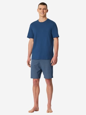 Schiesser Herren Pyjama Casual EssentialsSchlafanzug, Pyjama Set, Nachtwäsche