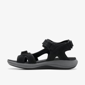 Mira Freie Schwarze Nubuk-Sandalen