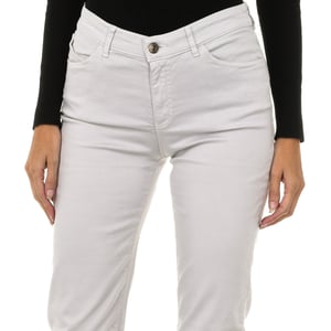Reguläre Passform Stretchstoff lange Hose 6Y5J18-5N0RZ Damen