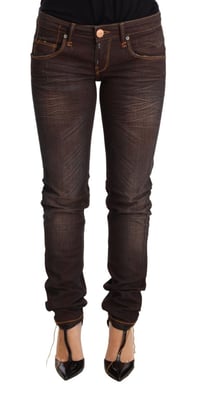Acht Slim Fit Braune Jeans