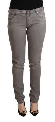 Graue Gerade Damenjeans Stil Pan71841
