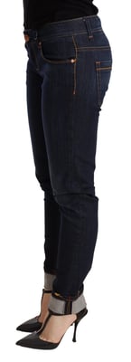 Acht Skinny Jeans Dunkler Waschen