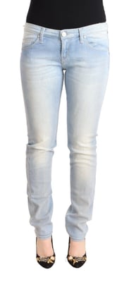 Gerade geschnittene helle Jeans