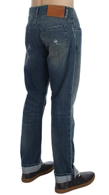 Abgenutzte Straight Leg Jeans