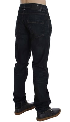 Gerade geschnittene Dunkelblau Jeans