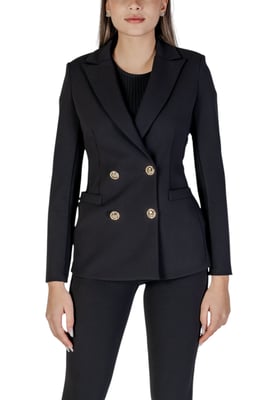 Schwarz Slim Fit Doppelreiher-Blazer