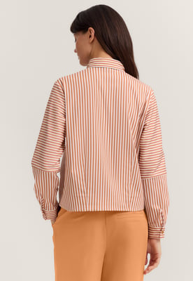 Bugatti Damen Bluse gestreift aus Baumwollmischung