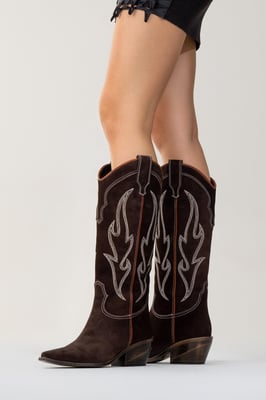 Pietro Leder-Western-Kniestiefel