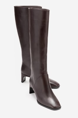 Taly Leder Blockabsatz Kniehoher Stiefel (Damen)