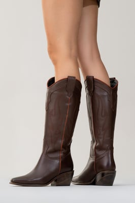 Pietro Leder-Western-Kniestiefel