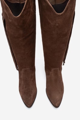 Rios Leder Fransen Kniehoher Stiefel