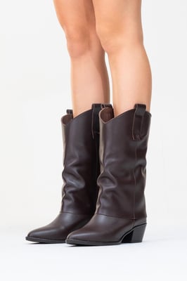 Teodora Leder Blockabsatz Stiefel (Damen)