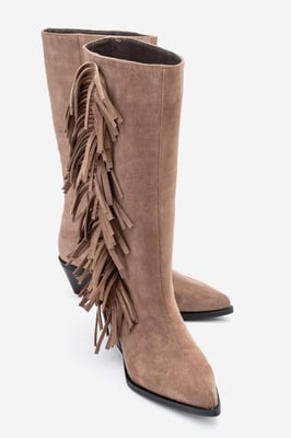 Orlo Lederstiefel mit Fransen im Western-Stil (Damen)