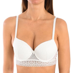 AMAYA Damen Spitzen-Bügel-Push-Up-BH