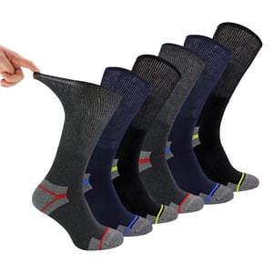 Multipack Herren Diabetes Arbeitssocken | Nicht-elastische atmungsaktive Diabetesocken