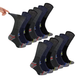 Multipack Herren Diabetiker Arbeitssocken | Nicht elastische atmungsaktive Diabetiker Socken