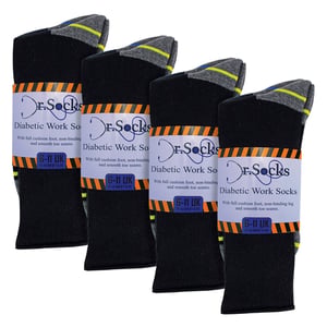 Multipack Herren Diabetiker Arbeitssocken | Nicht elastische atmungsaktive Diabetiker Socken