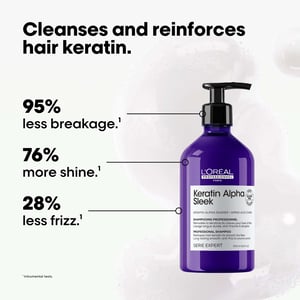 L'Oréal Professionnel Keratin Alpha Sleek Anti-Frizz Glättendes Shampoo 500ml
