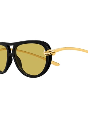 Bottega Veneta Sonnenbrille Schwarz/Gelb