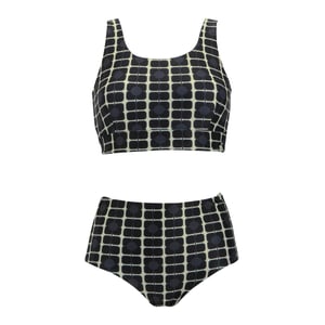 Regatta - "Orla Kiely" Bikini-Set für Damen, wendbar (Schwarz/Weiß)