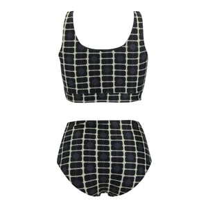 Regatta - "Orla Kiely" Bikini-Set für Damen, wendbar (Schwarz/Weiß)