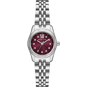 Michael Kors Lexington MK4968 Damenarmbanduhr mit burgunderfarbenem Zifferblatt