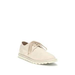 Marsell Weiße Baumwoll-Oxford-Schuhe und Derbys