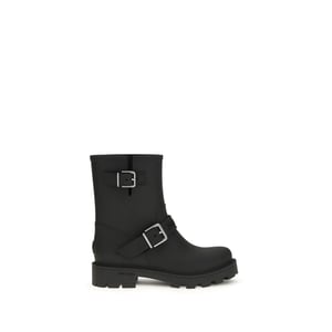 Jimmy Choo Schwarze Polyurethan Regenstiefel